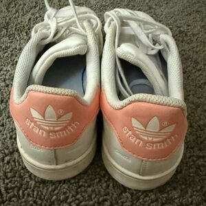 Adidas Kids Stan Smith Pink and White Shoes